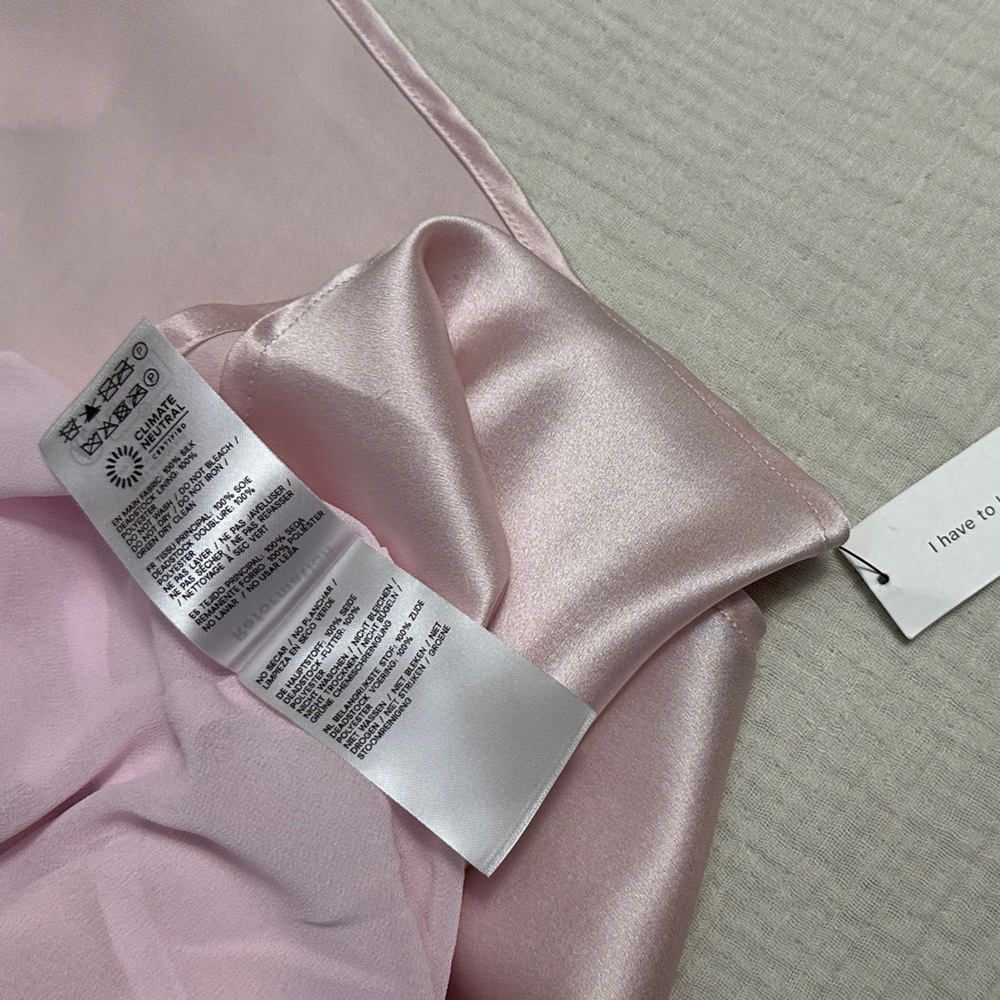 NWT Reformation Pernille Silk Dress - Cherry Blossom - Picture 14 of 15